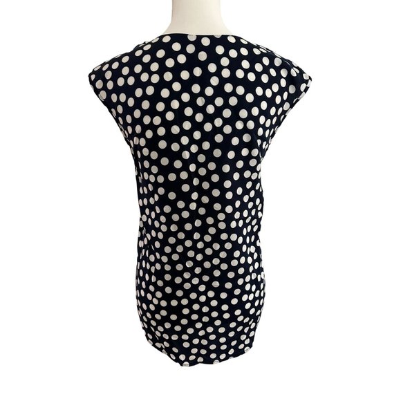 J CREW Navy White Polka Dot Tank Top Size 0 - Picture 2 of 6